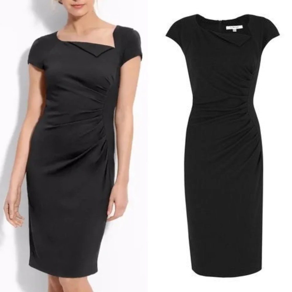 LK Bennett Dress Black Sheath “Davina” Size US 14 LIKE NEW Kate Middleton